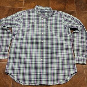 Ralph Lauren Green and Purple Plaid Shirt